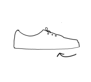 completely flat shoe sketch